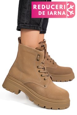 GHETE BEJ PIELE NATURALA INTOARSA GPCDTL58