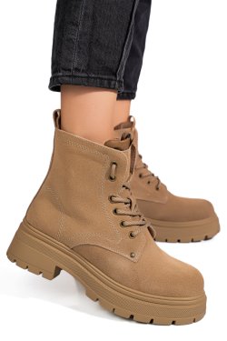 GHETE BEJ PIELE NATURALA INTOARSA GPCDTL58