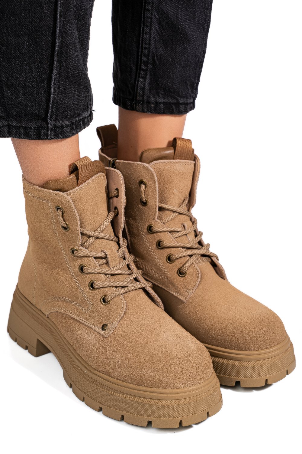 GHETE BEJ PIELE NATURALA INTOARSA GPCDTL58