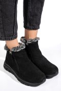 GHETE NEGRE PIELE NATURALA INTOARSA 2SP403
