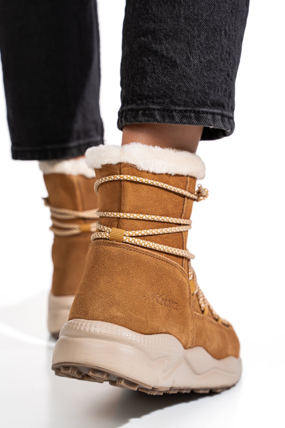 GHETE CAMEL PIELE NATURALA INTOARSA 2SP404