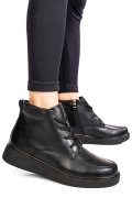 GHETE NEGRE PIELE NATURALA TSP3083