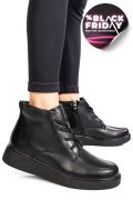 GHETE NEGRE PIELE NATURALA TSP3083
