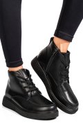 GHETE NEGRE PIELE NATURALA TSP3083
