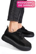 PANTOFI SPORT NEGRI PIELE NATURALA  INTOARSA FSP002472