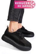 PANTOFI SPORT NEGRI PIELE NATURALA  INTOARSA FSP002472