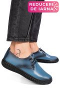 PANTOFI ALBASTRI PIELE NATURALA 0PC87