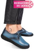 PANTOFI ALBASTRI PIELE NATURALA 0PC87