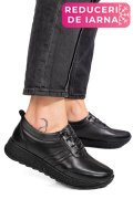 PANTOFI SPORT NEGRI PIELE NATURALA 4PC003