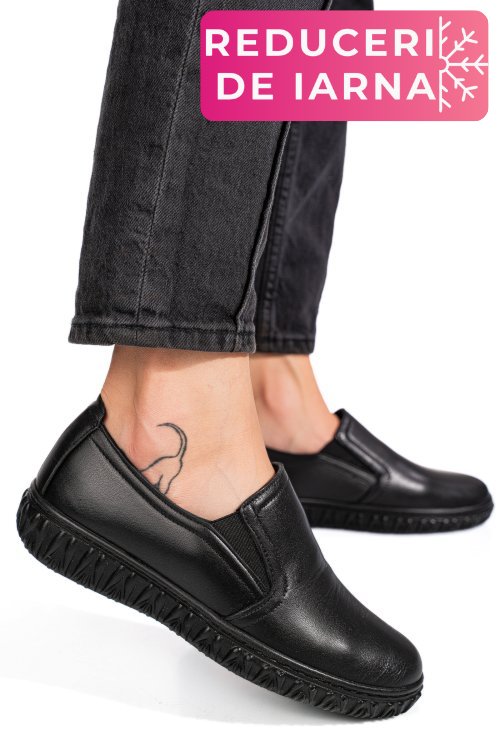 Espadrile negre piele naturala 8pc06