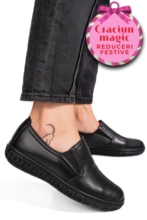 Espadrile negre piele naturala 8pc06