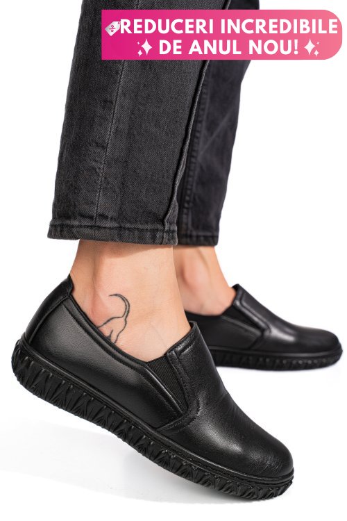 Espadrile negre piele naturala 8pc06