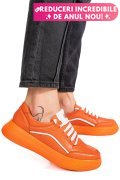PANTOFI SPORT PORTOCALII PIELE NATURALA 1PC0003