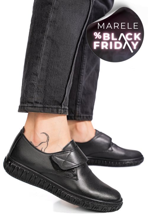 Pantofi negri piele naturala 0pc85