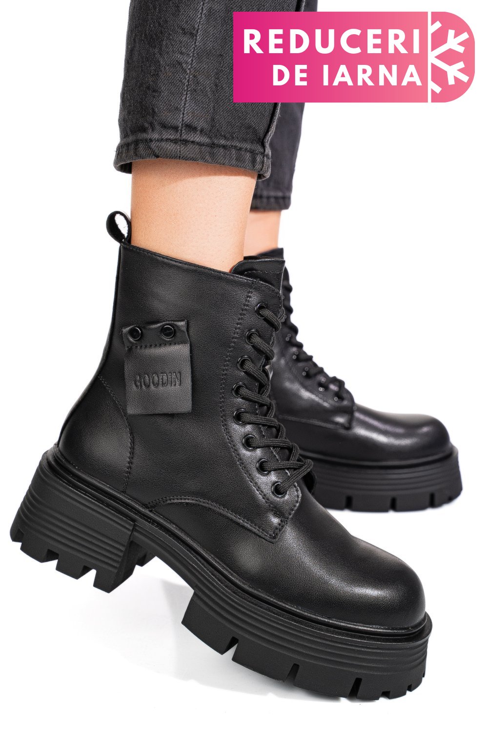 GHETE BLACK PIELE NATURALA GPCDTL56