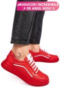 PANTOFI SPORT ROSII PIELE NATURALA 1PC0003
