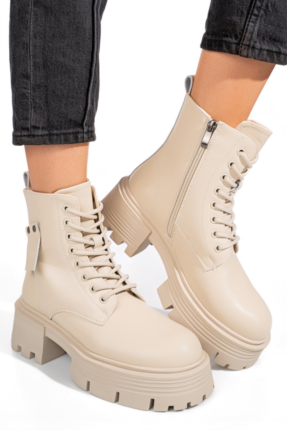 GHETE BEJ PIELE NATURALA GPCDTL56