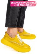 PANTOFI SPORT GALBENI PIELE NATURALA 1PC0003