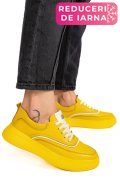 PANTOFI SPORT GALBENI PIELE NATURALA 1PC0003