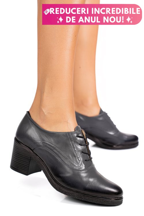 Botine grey black piele naturala 0pc17