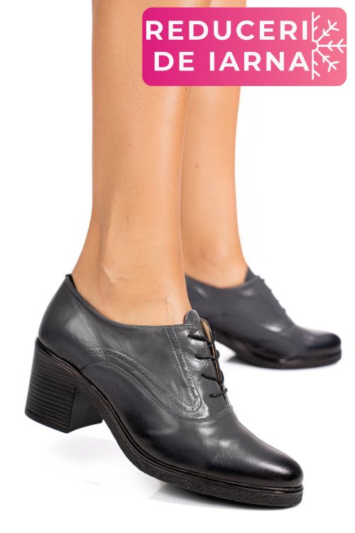 Botine grey black piele naturala 0pc17