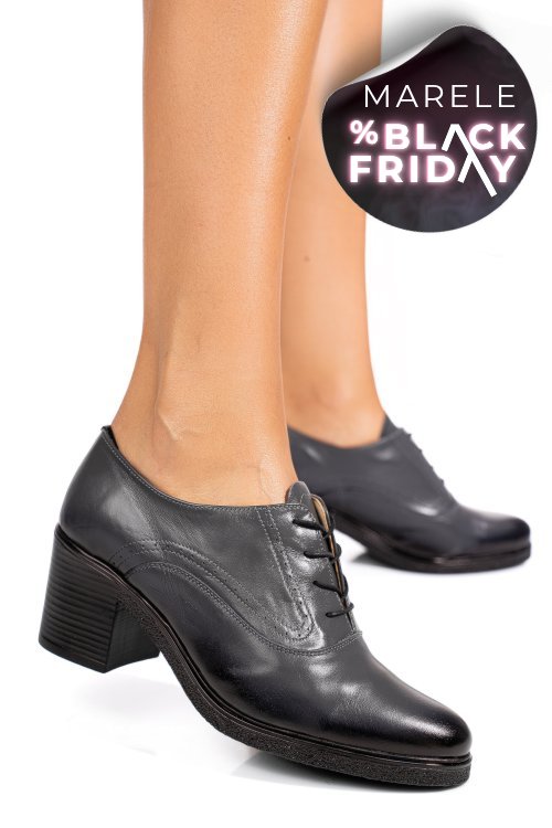 Botine grey black piele naturala 0pc17