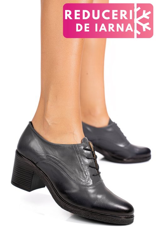 Botine grey black piele naturala 0pc17