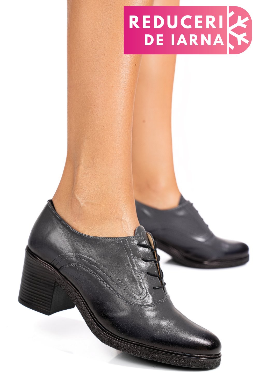 BOTINE GREY BLACK PIELE NATURALA 0PC17