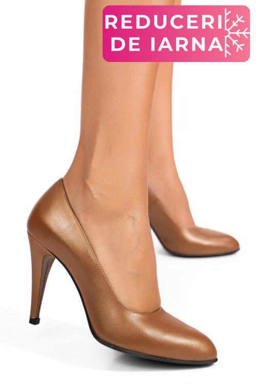 Pantofi maro piele naturala 1pc999