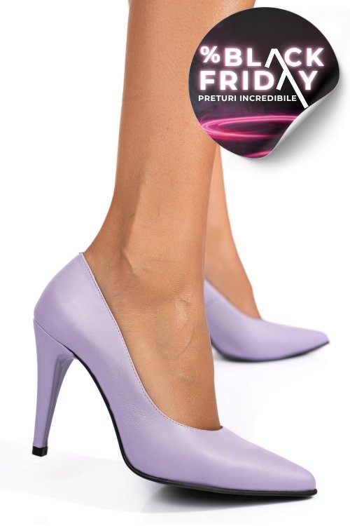 Pantofi mov piele naturala 1pc999