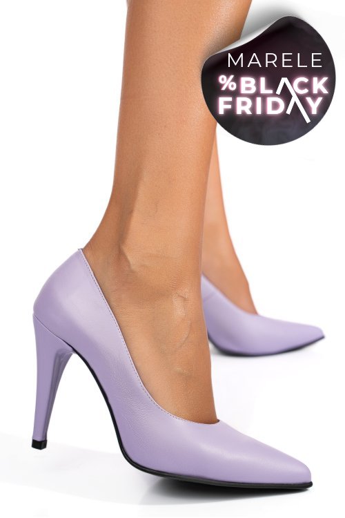 Pantofi mov piele naturala 1pc999