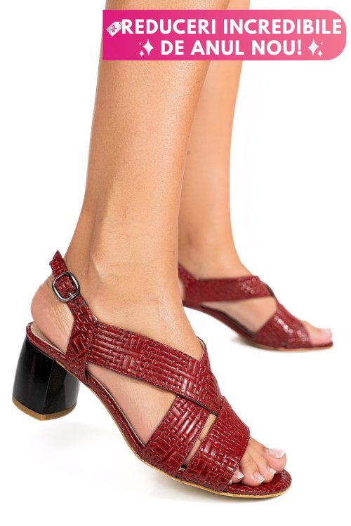 Sandale bordo piele naturala apclara