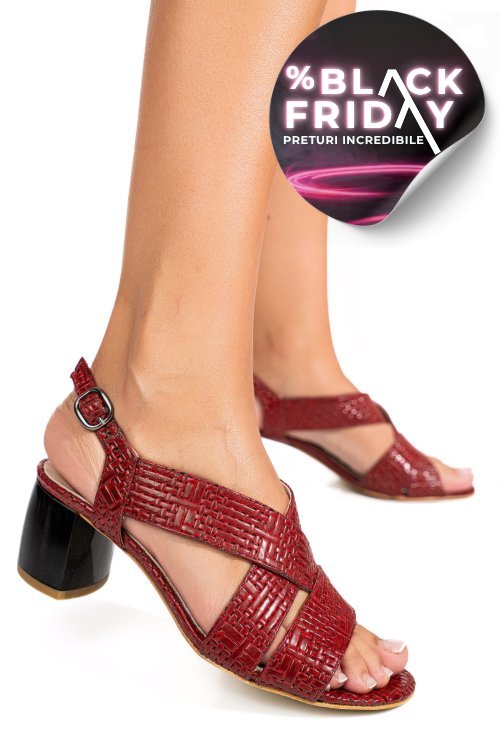 Sandale bordo piele naturala apclara