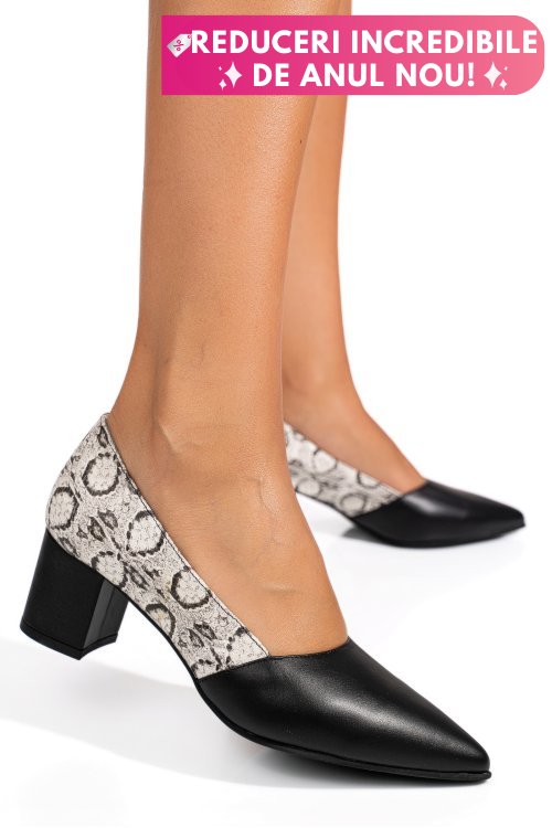 Pantofi negri snk piele naturala 1pc585