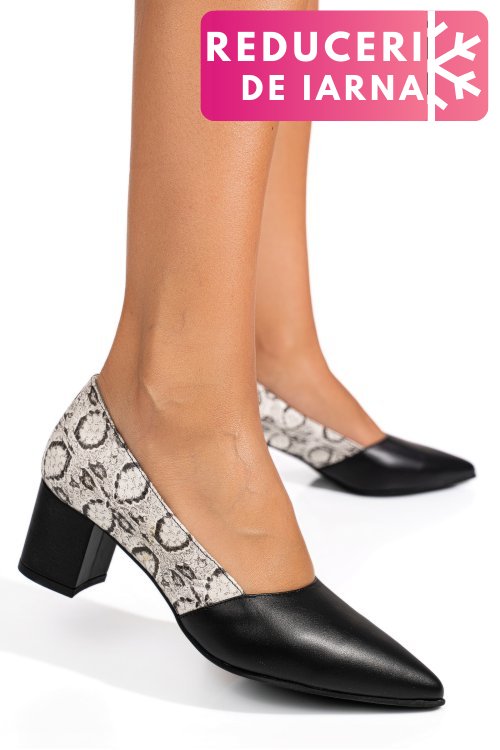Pantofi negri snk piele naturala 1pc585