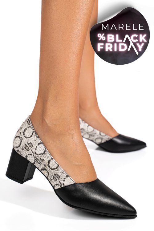 Pantofi negri snk piele naturala 1pc585