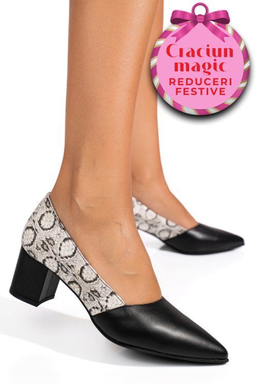 Pantofi negri snk piele naturala 1pc585