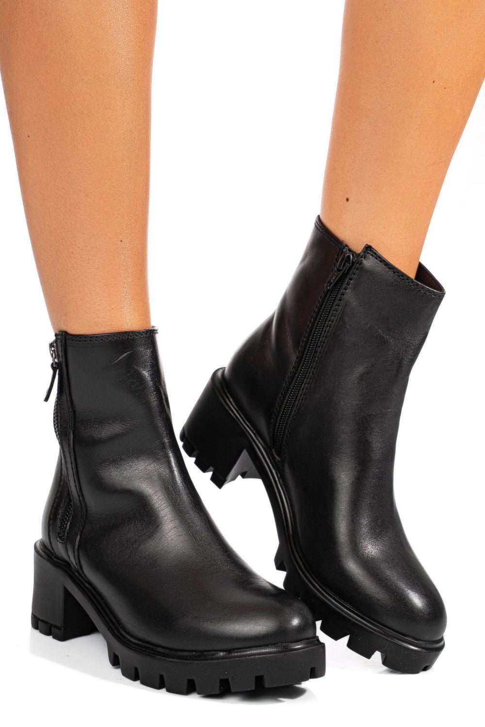 GHETE DAMA PIELE NATURALA NEGRE 7S77765