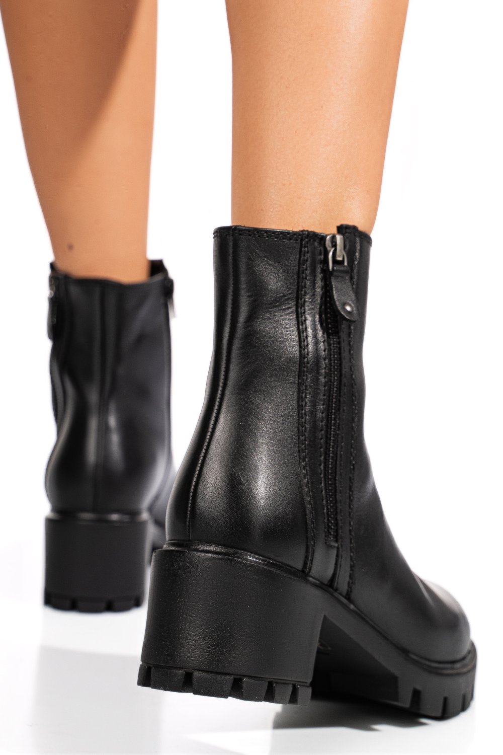 GHETE DAMA PIELE NATURALA NEGRE 7S77765