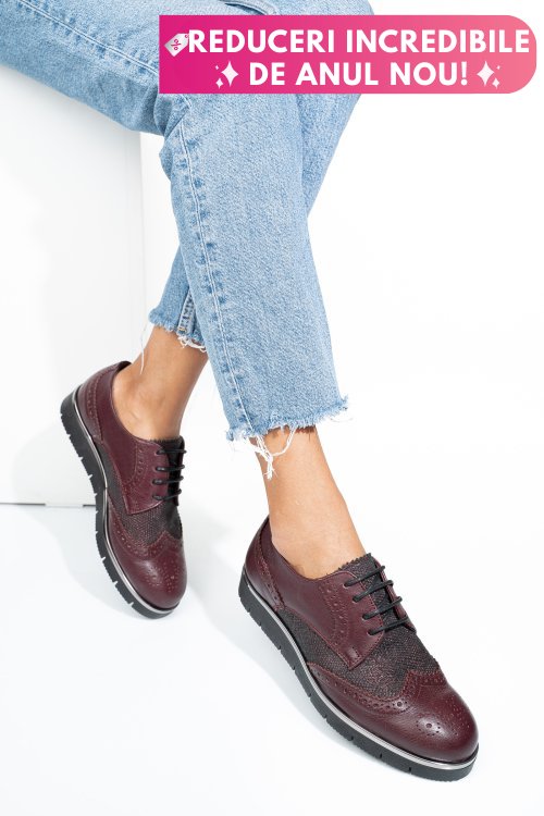 Pantofi visinii piele naturala 5s7744001