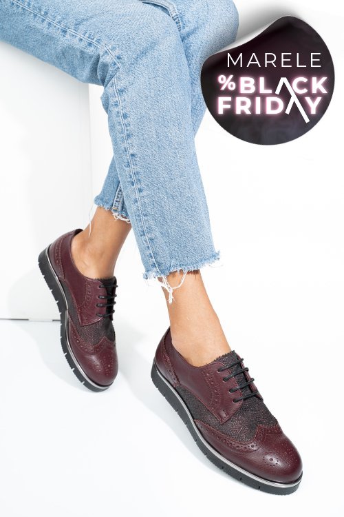 Pantofi visinii piele naturala 5s7744001