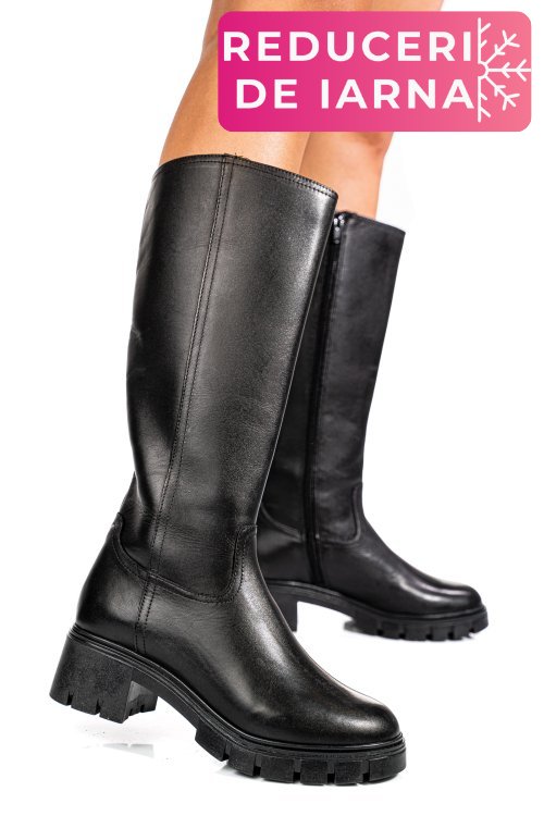 Cizme negre piele naturala bb084204