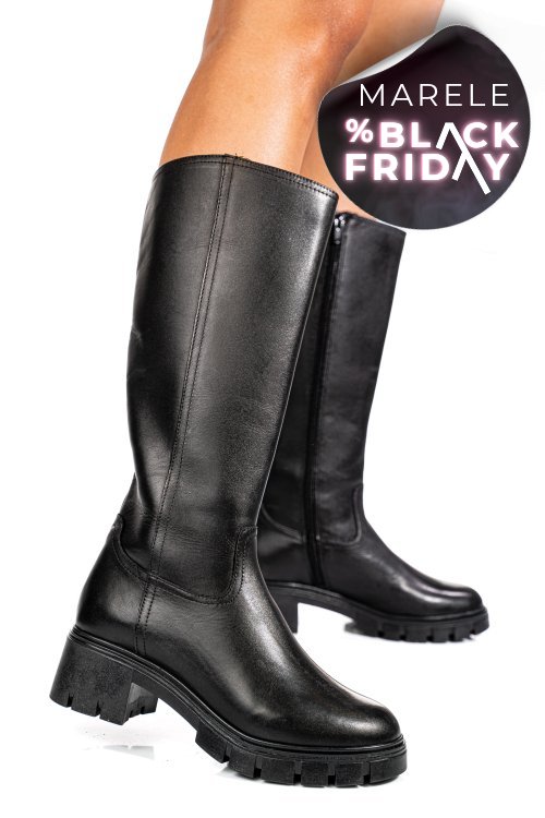 Cizme negre piele naturala bb084204