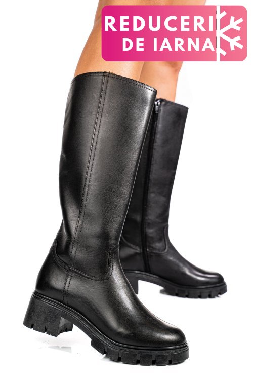 Cizme negre piele naturala bb084204