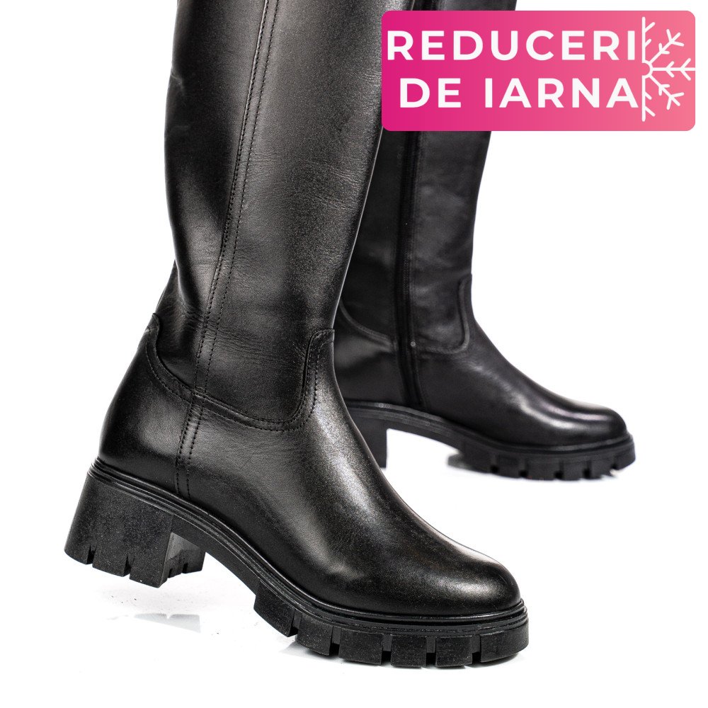 CIZME NEGRE PIELE NATURALA BB084204