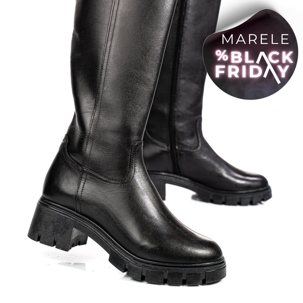 CIZME NEGRE PIELE NATURALA BB084204