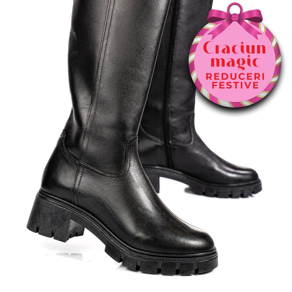 CIZME NEGRE PIELE NATURALA BB084204