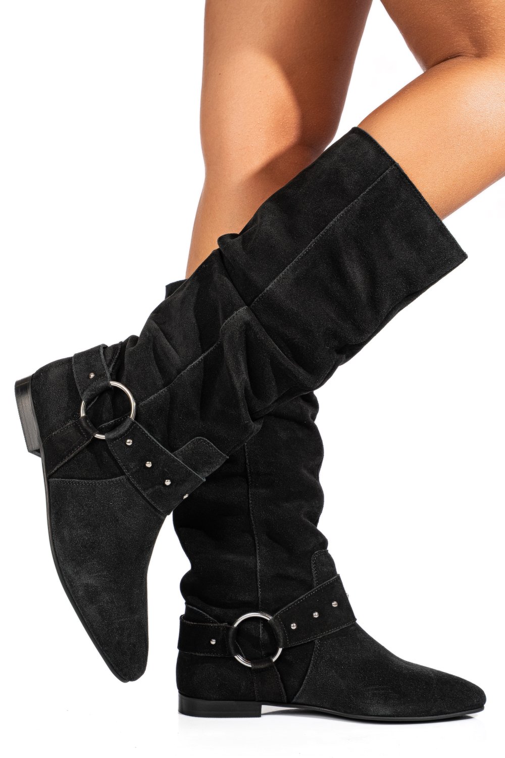 CIZME NEGRE PIELE NATURALA INTOARSA 9S77377