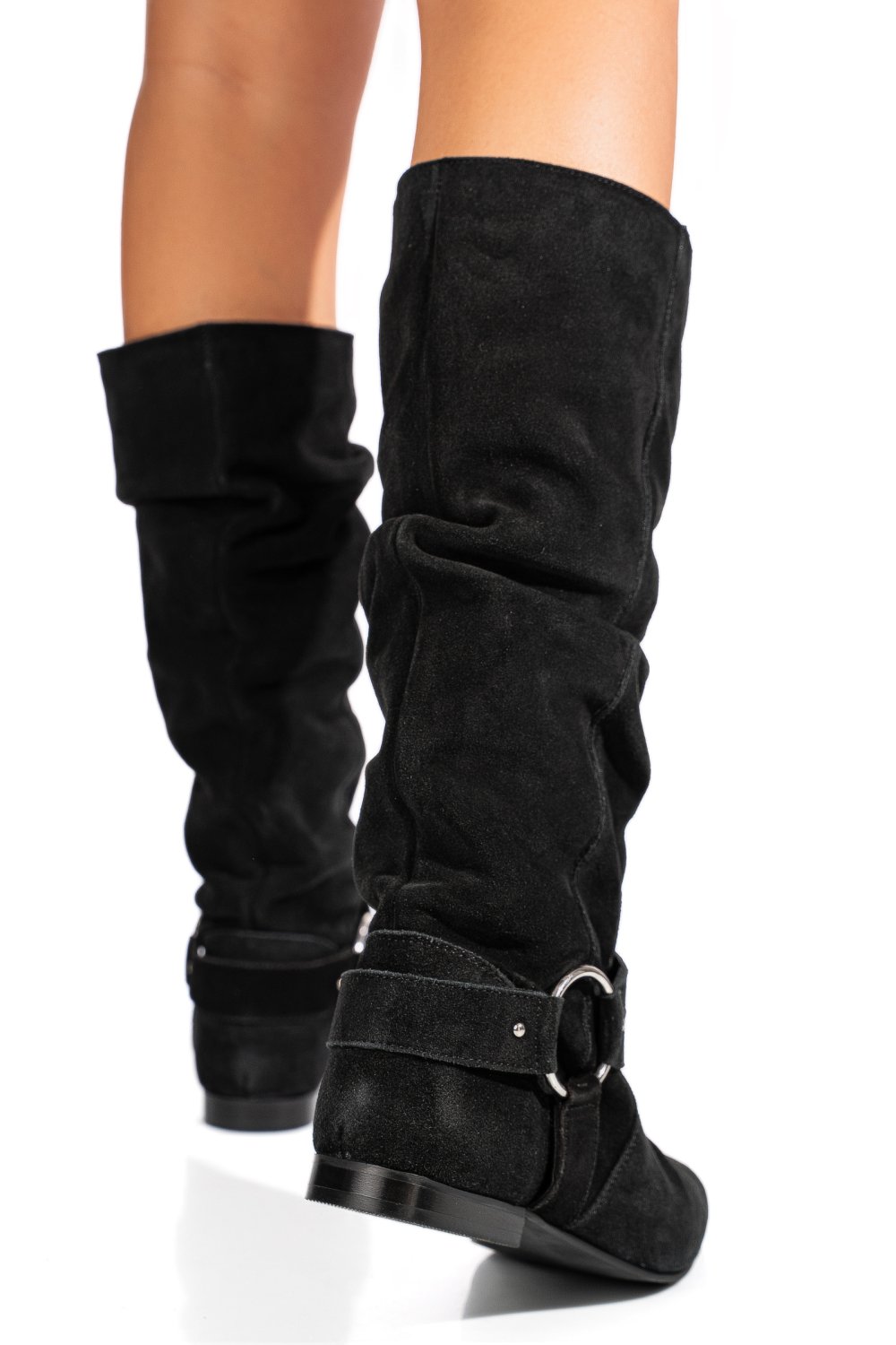 CIZME NEGRE PIELE NATURALA INTOARSA 9S77377