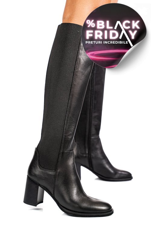 Cizme negre piele naturala 13229